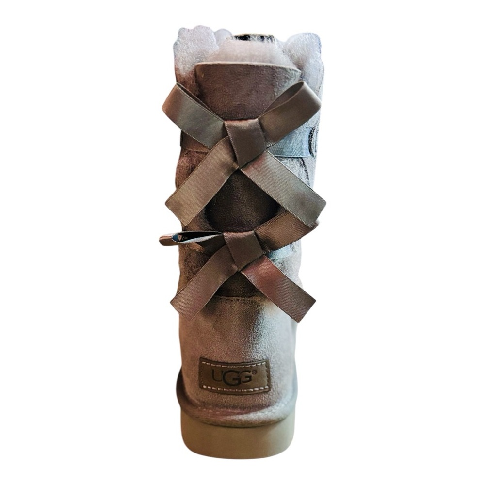 UGG Gray Winter Boots with Decorative Bows